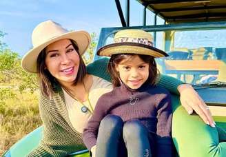 Maíra Cardi e sua filha Sophia, de 6 anos.