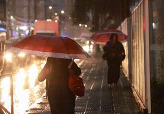 Registro de chuva na cidade de São Paulo.