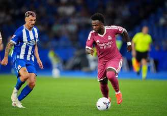 Vinicius Junior, do Real Madrid, contra o Deportivo La Coruña. 