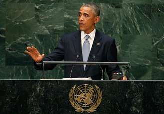 <p>Presidente dos EUA, Barack Obama, discursa na Assembleia-Geral da ONU, em Nova York.</p>