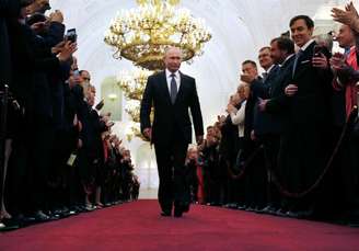 Presidente russo, Vladimir Putin, durante cerimônia de posse no Kremlin 07/05/2018 Sputnik/Presidência russa/Kremlin via REUTERS