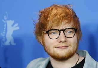 Ed Sheeran posa no Festival de Berlim
 23/2/2018    REUTERS/Fabrizio Bensch 
