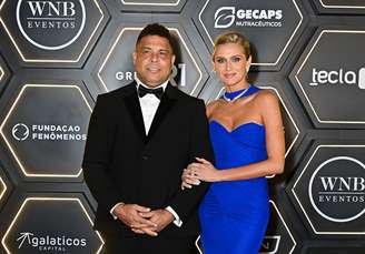 Ronaldo e Celina Locks no evento beneficente em prol da Fundação Fenômenos