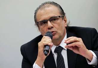 Ex-gerente executivo da diretoria de Serviços da Petrobras Pedro Barusco durante testemunho em Brasília.   10/03/2015