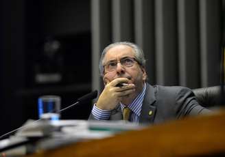 Eduardo Cunha durante sessão de votação da proposta cria uma nova fórmula para o cálculo de aposentadorias