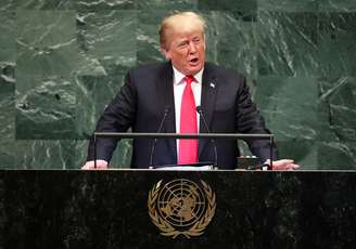Presidente dos EUA, Donald Trump, durante discurso na Assembleia Geral da ONU 25/09/2018 REUTERS/Carlo Allegri