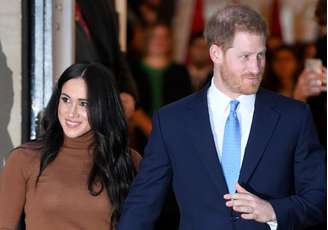  Harry e Meghan ao sair da Canada House, em Londres
 7/1/2020 REUTERS/Toby Melville