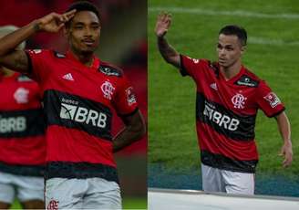 Vitinho e Michael marcaram neste sábado (Fotos: Marcelo Cortes / Flamengo e Alexandre Vidal / Flamengo)