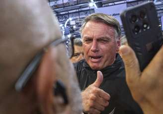 Ex-presidente Jair Bolsonaro em evento no Expo Center Norte, em São Paulo.