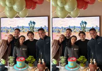 Ronaldo reúne família para celebrar aniversário dos filhos