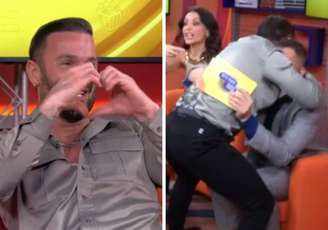 Diego Hypolito e Gil se agarram em programa