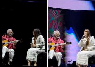 Gilberto Gil e Preta Gil cantam juntos