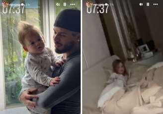 Virginia Fonseca filma Zé Felipe em seu quarto logo cedo