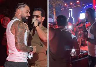 Gabigol curte férias com amigos no Rio