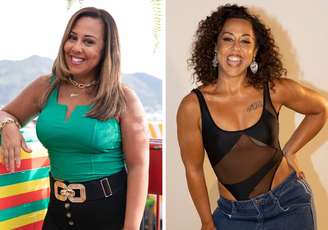 Evely Castro antes e depois de perder 16 kg