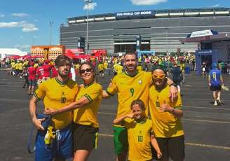 Carol Dantas levou família para acompanhar os jogos