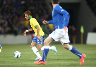 <p>Protegido por Felipão, Neymar teve boa atuação contra a Itália</p>