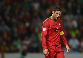 <p>Cristiano Ronaldo lamenta empate sofrido no fim</p>