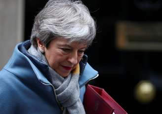Premiê britânica, Theresa May, em Londres
20/03/2019
REUTERS/Hannah McKay