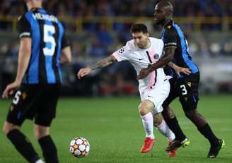 Na ida, PSG encontrou dificuldades e não conseguiu derrotar o Club Brugge (Foto: KENZO TRIBOUILLARD / AFP)