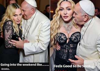 Madonna publica fotos de IA com Papa Francisco