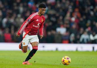 Amad Diallo (Manchester United) durante jogo contra o Bournemouth, no dia 22.12.2024 