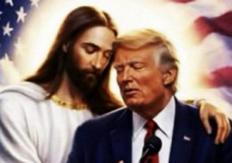 O presidente dos Estados Unidos, Donald Trump, publicou uma imagem em que aparece abraçado com Jesus Cristo, em meio à rixa com o Papa Leão XIV