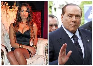 Combinação de imagens mostra Ruby (esq.) e Berlusconi (dir.)