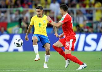 Philippe Coutinho durante partida do Brasil contra a Sérvia na Copa do Mundo
27/06/2018 REUTERS/Carl Recine