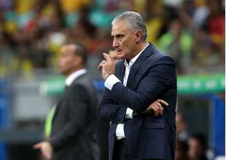  O técnico Tite, do Brasil, em partida contra a Venezuela, válida pela 2ª rodada do grupo A da Copa América 2019, realizada na Arena Fonte Nova, em Salvador (BA), nesta terça- feira (18)