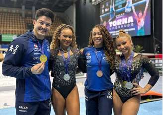 Flávia Saraiva e Rebeca Andrade fazem dobradinha na trave; Nory conquista ouro na barra fixa na Copa do Mundo