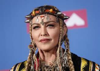 Cantora Madonna posa para fotos durante evento em Nova York 20/08/2018   REUTERS/Carlo Allegri 