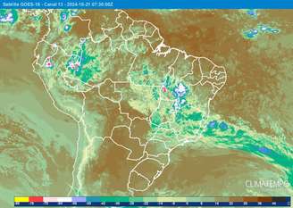 Última semana de outubro de 2024 terá pancadas de chuva a formação de ciclone extratropical