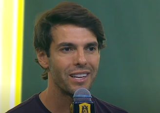 Kaká durante entrevista coletiva da Kings League
