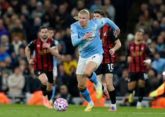 Erling Haaland (Manchester City) durante jogo contra o Bournemouth, no dia 02.11.2025 