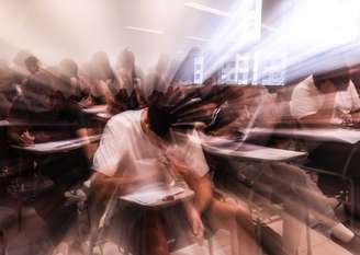 Candidatos realizam a prova na Universidade São Judas no Butantã, em 2025.