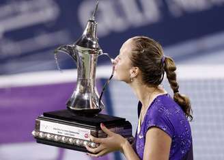 <p>Foi o décimo título da tenista checa no circuito da WTA</p>
