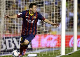 <p>Messi voltou a brilhar com três gols diante do Valencia</p>