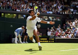 Novak Djokovic durante partida do torneio de Wimbledon
01/07/2019
REUTERS/Tony O'Brien