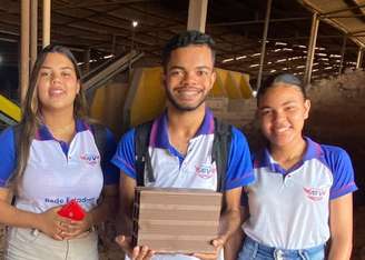 Shaiana Lima, Yan Kayk e Raquel Cruz são os estudantes à frente do projeto criado em escola estadual no interior de Sergipe