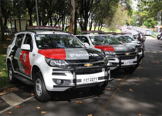 Viaturas da Polícia Militar de São Paulo.