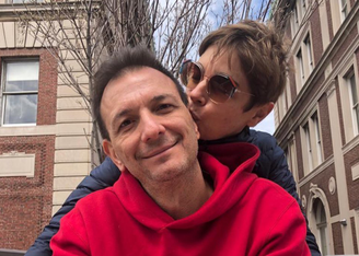 Renata Lo Prete e o marido Melchiades Filho