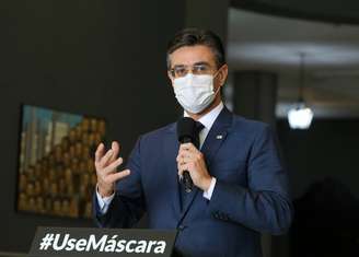 Rodrigo Garcia, vice-governador de São Paulo, em entrevista coletiva no Palácio dos Bandeirantes