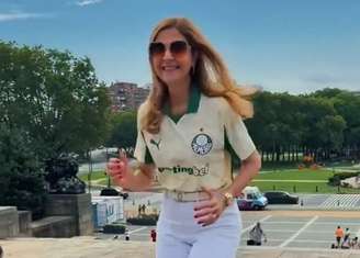 Leila Pereira comemorou classificação do Palmeiras no estilo da Filadélfia