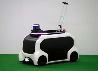 Carro-robô da Toyota que será usado durante as Olimpíadas de Tóquio em 2020. 18/7/2019.  REUTERS/Issei Kato