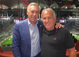 Ancelotti e Zico em um dos camarotes no Maracanã –