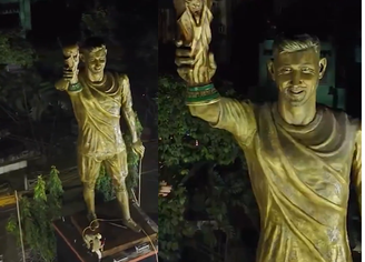 Estátua gigante de Messi terá que ser removida na Índia