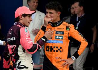 Lando Norris e Kimi Antonelli durante GP de Miami 