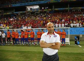 <p>Chile de Sampaoli foi a seleção que mais trocou passes na primeira rodada</p>