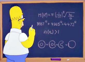 Homer torna-se um inventor e aparece resolvendo equações complicadas em um quadro-negro em episódio